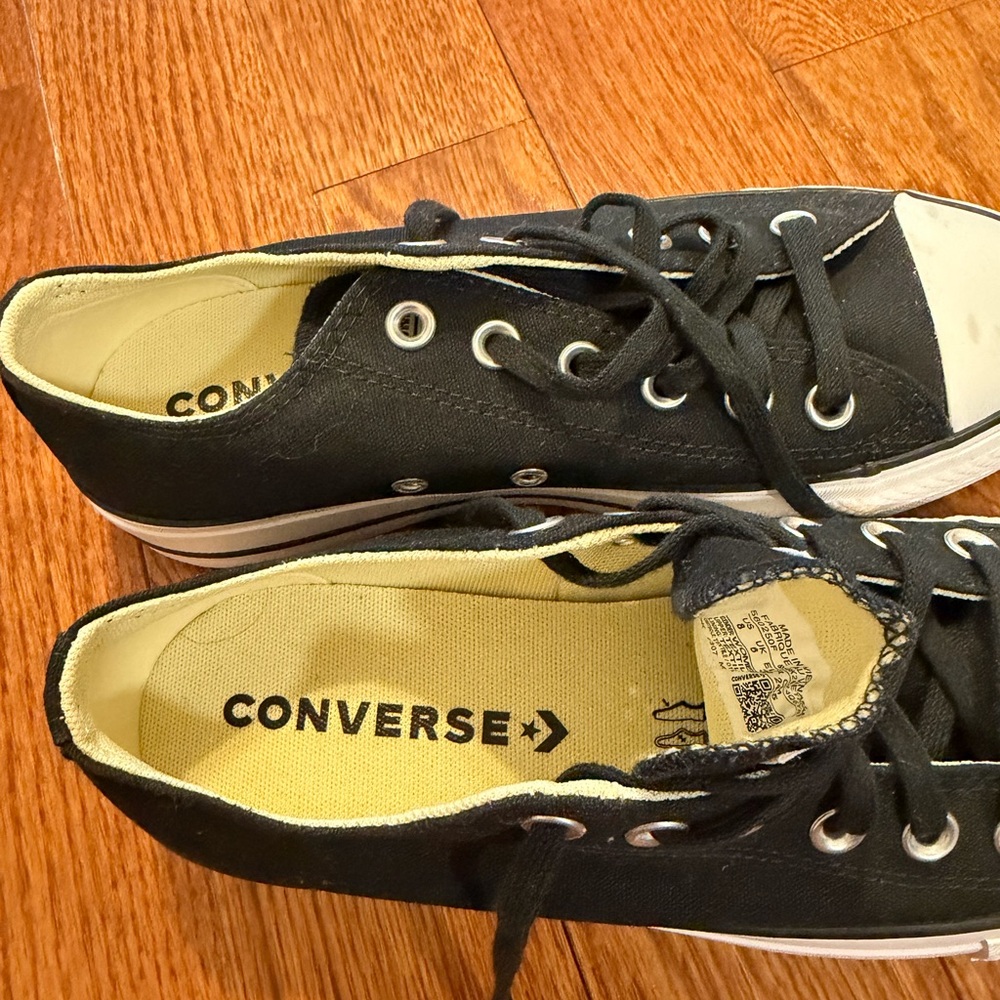 Converse Black Canvas Sneakers with White Trim